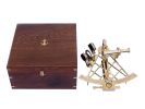 Admiral's Brass Sextant with Rosewood Box 12""