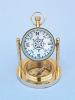 Solid Brass Clock with Compass 5""