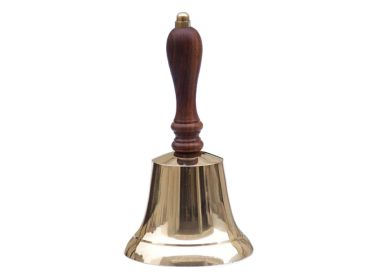 Brass Plated Hand Bell 9""