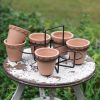 Terra Cotta Handmade Pot Caddy