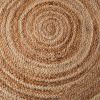 Natural and Ivory Swirl Jute Rug