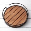 Round Wood Plank Serving Tray