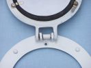 Brass Decorative Ship Porthole Mirror 8"" - White