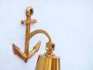 Brass Plated Hanging Anchor Bell 10&quot;