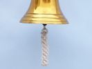 Brass Plated Hanging Anchor Bell 10&quot;