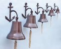 Antique Copper Hanging Anchor Bell 12""