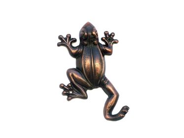 Antique Copper Decorative Frog Hook 6""