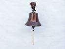 Antique Copper Hanging Ships Bell 11""