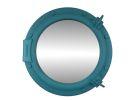 Light Blue Decorative Ship Porthole Mirror 20""