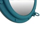 Light Blue Decorative Ship Porthole Mirror 20""