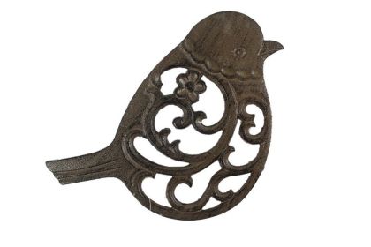 Cast Iron Bird Trivet 8""