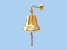 Brass Plated Hanging Ship's Bell 15""