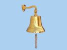 Brass Plated Hanging Ship's Bell 15""