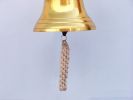 Brass Plated Hanging Ship's Bell 15""