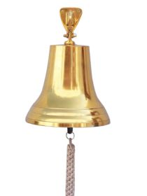 Brass Plated Hanging Ship's Bell 18""