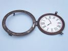 Bronzed Deluxe Class Porthole Clock 24""