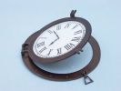 Bronzed Deluxe Class Porthole Clock 24""