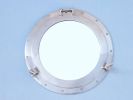 Brushed Nickel Deluxe Class Decorative Ship Porthole Window 17""