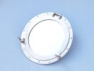 Brushed Nickel Deluxe Class Decorative Ship Porthole Window 17""