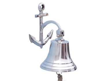 Chrome Hanging Anchor Bell 10""