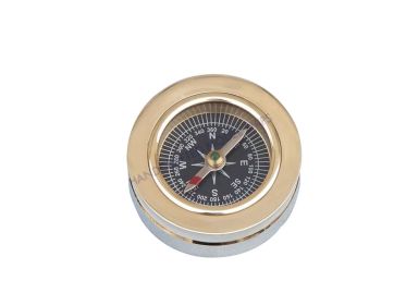 Solid Brass Paperweight Compass 3&quot;