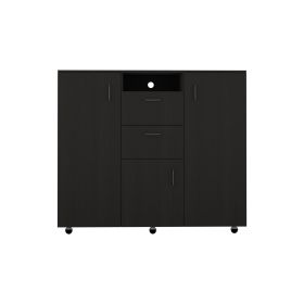 Double Door Cabinet Dresser Quizz, Bedroom, Black