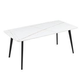 J3710 Porcelain Dining Table White 63''