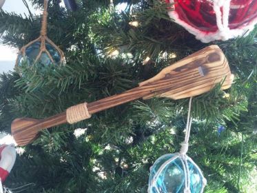 Wooden Westminster Decorative Squared Rowing Boat Oar Christmas Ornament 12""