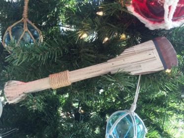 Wooden Hayden Decorative Squared Rowing Boat Oar Christmas Ornament 12""