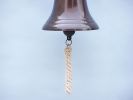 Antique Copper Hanging Anchor Bell 12""