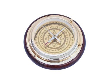 Brass Directional Desktop Compass 6""