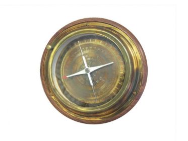 Rustic Brass Directional Desktop Compass 6""