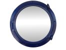 Navy Blue Decorative Ship Porthole Mirror 24""