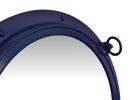 Navy Blue Decorative Ship Porthole Mirror 24""