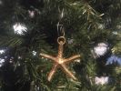 Solid Brass Starfish Christmas Ornament 4""