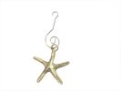 Solid Brass Starfish Christmas Ornament 4""