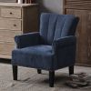 Accent Rivet Tufted Polyester Armchair ,Navy Blue