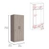 180 Armoire Beery, Bedroom, Light Gray