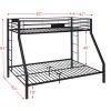 ACME Limbra Bunk Bed (Twin XL/Queen) in Sandy Black 38000