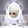 FCH With Light Bulb Single Mirror 5 Drawer Dressing Table White