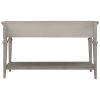 TREXM Classic Retro Style Console Table with Three Top Drawers and Open Style Bottom Shelf, Easy Assembly (Gray Wash)