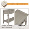 TREXM Classic Retro Style Console Table with Three Top Drawers and Open Style Bottom Shelf, Easy Assembly (Gray Wash)