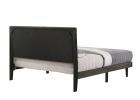 ACME Valdemar Queen Bed, Brown Fabric & Weatheted Gray Finish BD00571Q