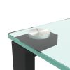 Glass two layer tea table, bedroom corner table, living room black side table