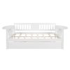 Full size Daybed with Twin size Trundle, Wood Slat Support, White