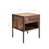 Set of 2 pcs nightstand,industrial style