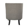 Modern Traditional Accent Chair Button Tufted Taupe Fabric Upholstery Solid Wood 1pc Living Room Furniture