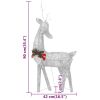 Christmas Reindeer Family 106.3"x2.8"x35.4" Silver Cold White Mesh