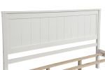 Platform Bed Frame with Headboard, Wood Slat Support, No Box Spring Needed, Queen, White(OLD SKU:WF191420AAK)