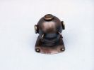 Antique Copper Decorative Divers Helmet Paperweight 3""